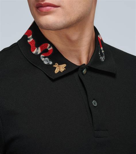 fake gucci collar shirt|gucci polo shirt snake.